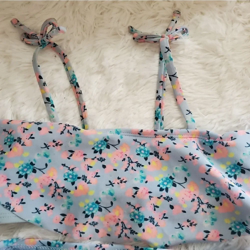Girl's Floral Two Piece Bikini Size XS (4/5)